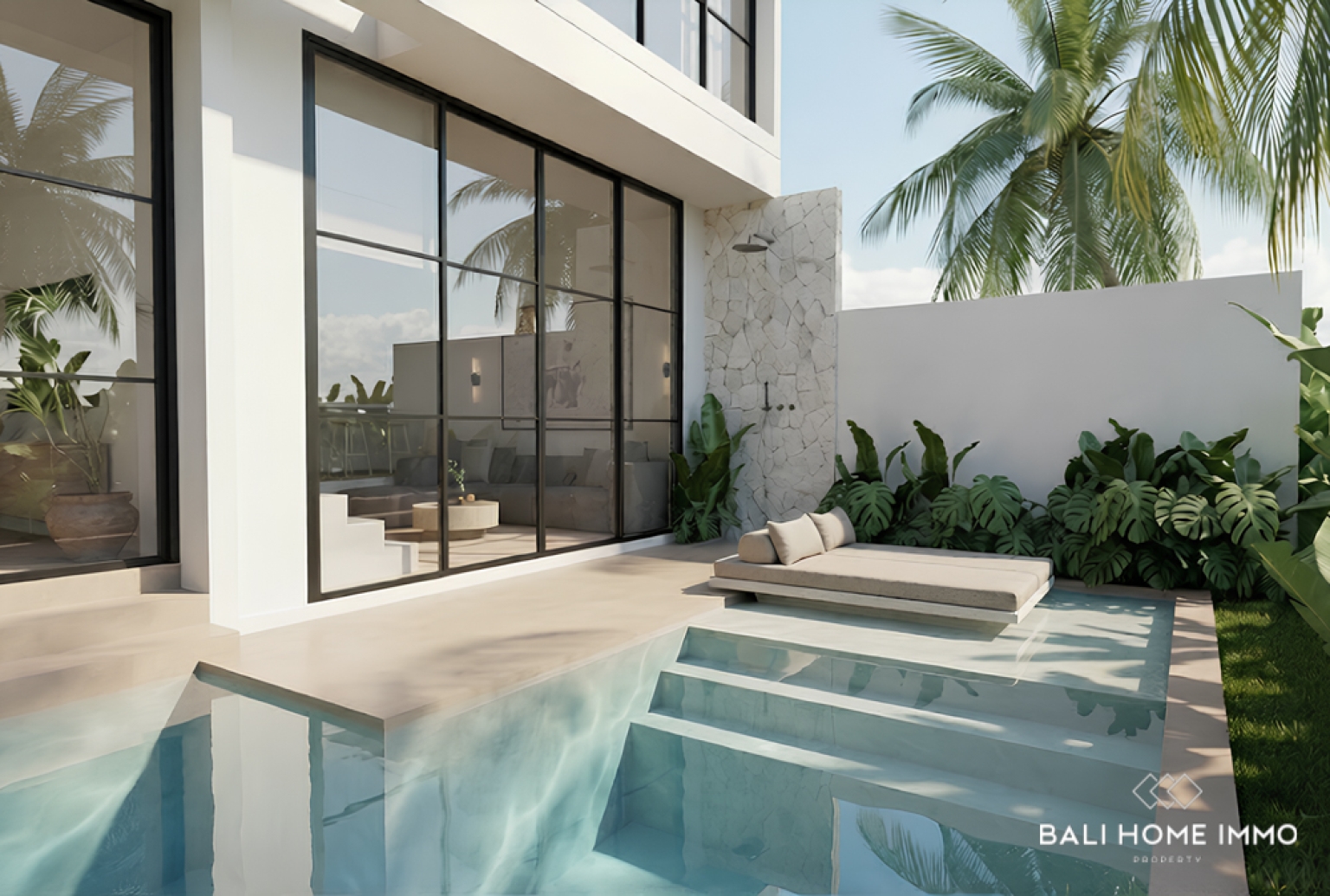 NEAR COMPLETION 2 BEDROOM VILLA WITH ROOFTOP FOR SALE LEASEHOLD IN PECATU view 2