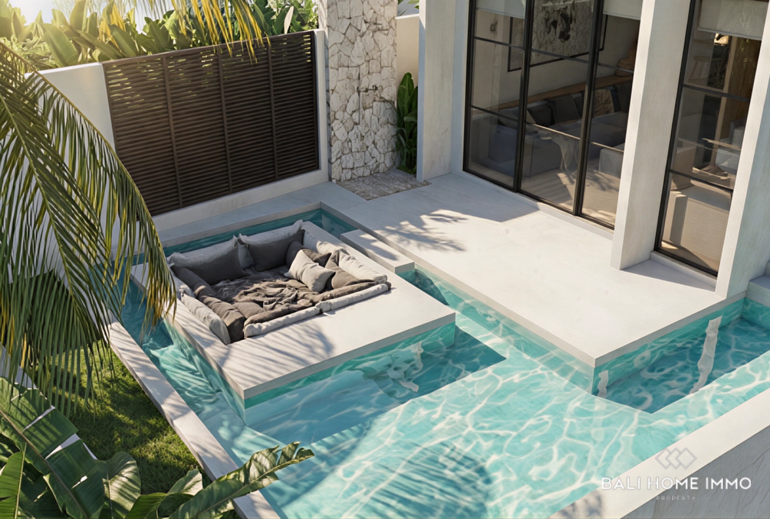 NEAR COMPLETION 3 BEDROOM VILLA WITH ROOFTOP FOR SALE LEASEHOLD IN PECATU view 2