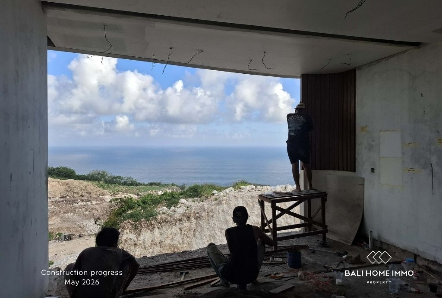 VILLA 1 KAMAR DI TEPI TEBING YANG HAMPIR SELESAI DIJUAL DENGAN STATUS LEASEHOLD DI ULUWATU view 28