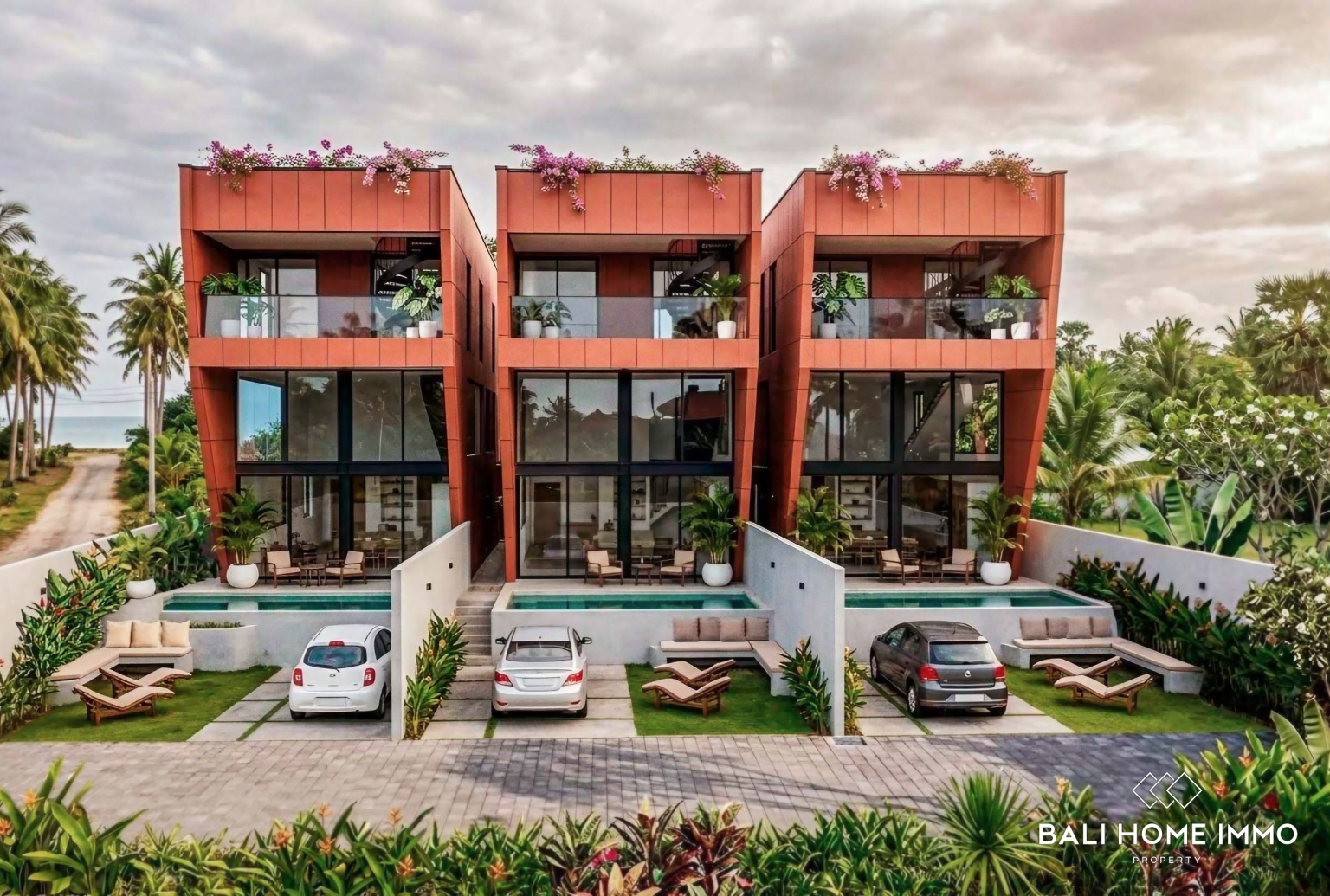 Ocean View Modern Tropical 3-Bedroom Villa for Sale Leasehold Near Balangan Beach view 2