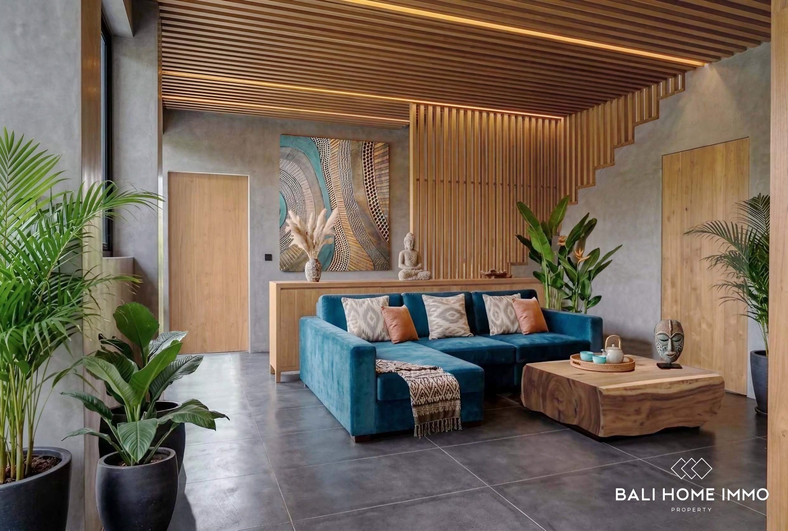Ocean View Modern Tropical 3-Bedroom Villa for Sale Leasehold Near Balangan Beach view 4