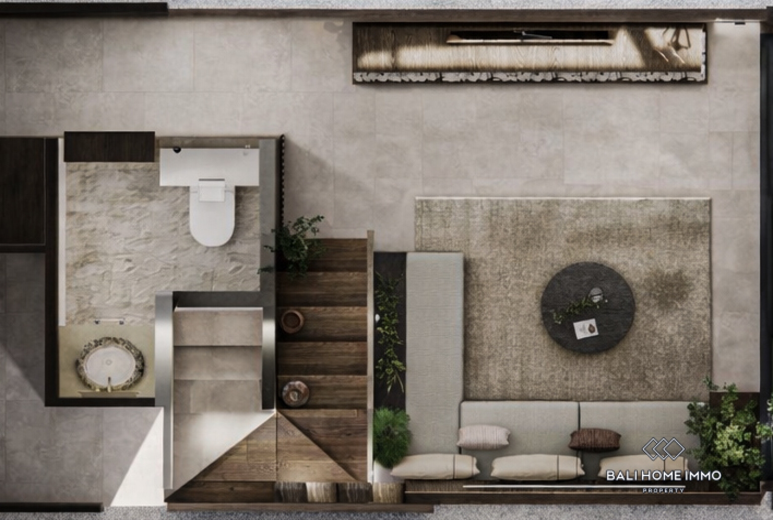 Loft 1 chambre sur plan à vendre en bail à Bali Canggu Batu Bolong Echo beach view 9