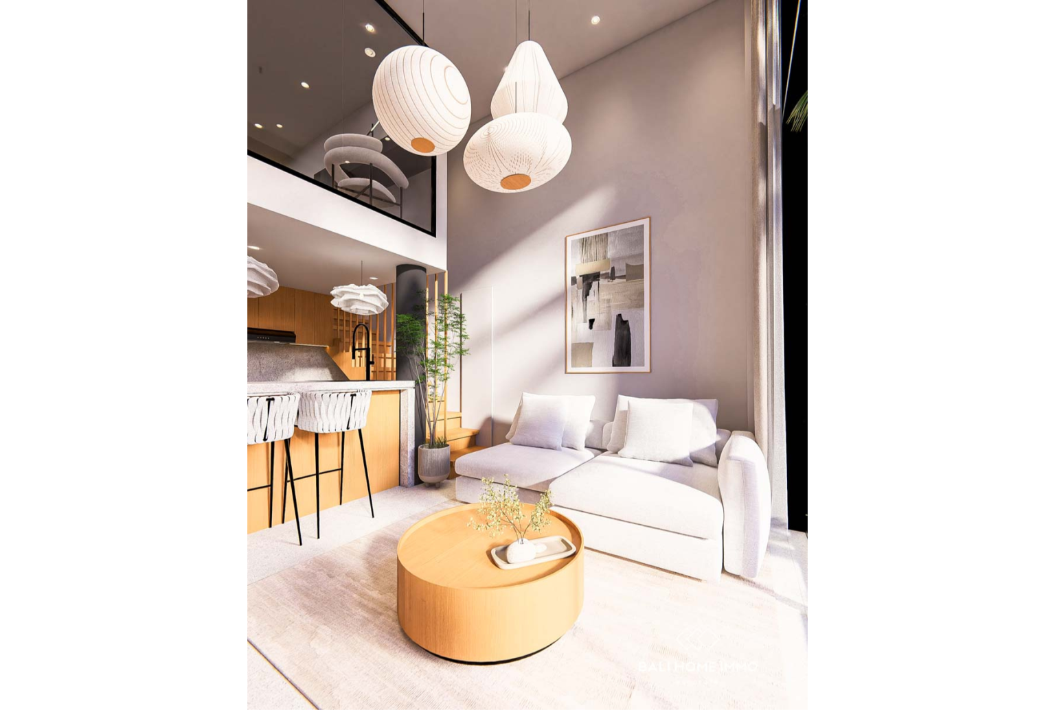 OFF PLAN 1 BEDROOM MEZZANINE LOFT FOR LEASEHOLD SALE in UMALAS BALI view 4
