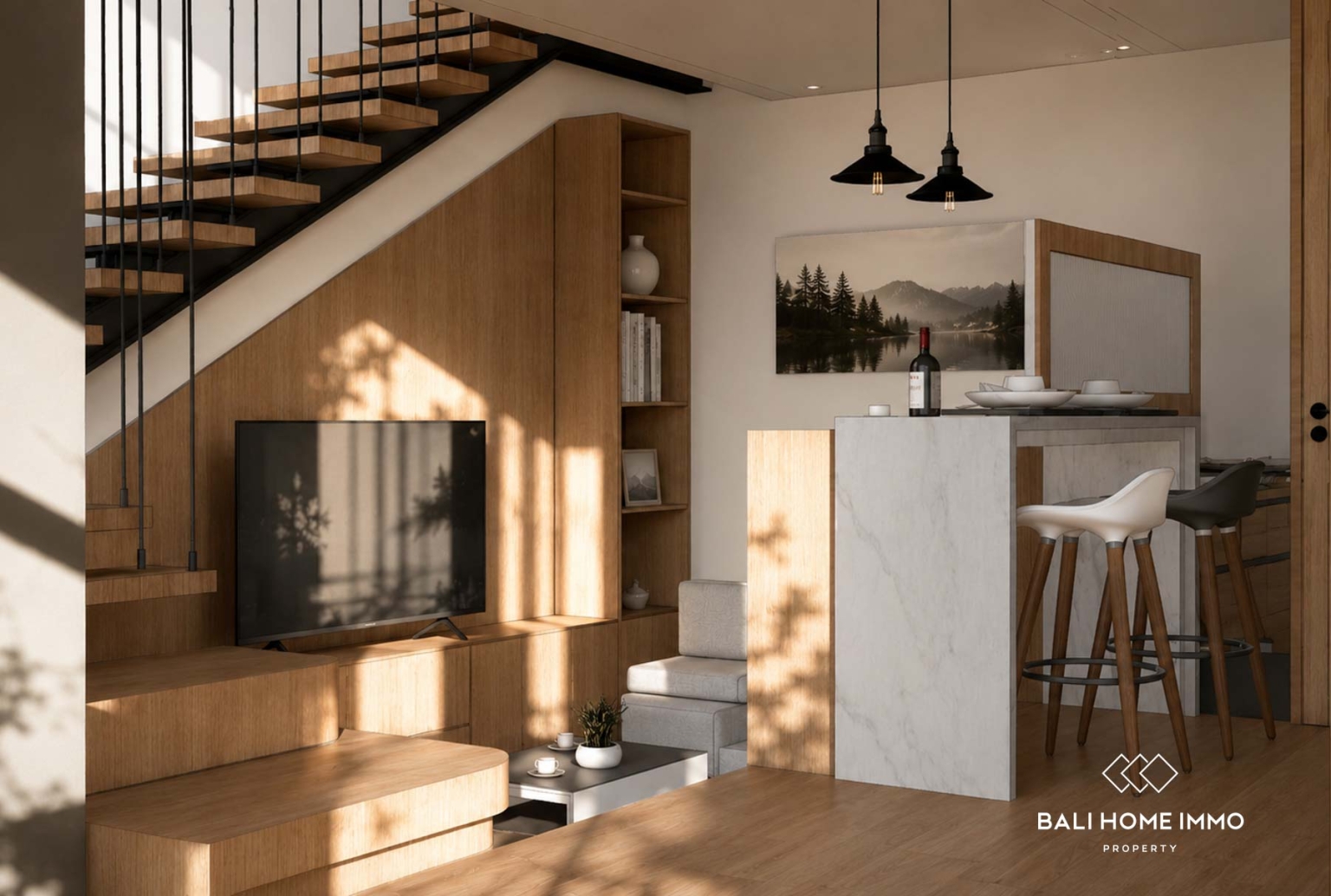 Apartemen loft mezzanine 1 kamar off-plan dijual di Kerobokan, Bali. view 3