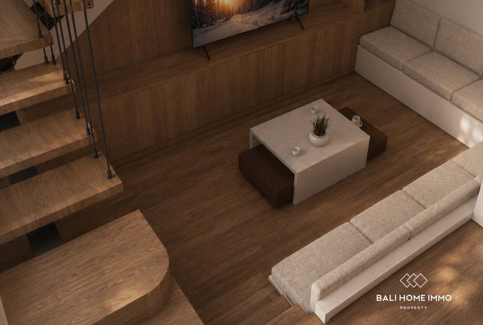 Apartemen loft mezzanine 1 kamar off-plan dijual di Kerobokan, Bali. view 4