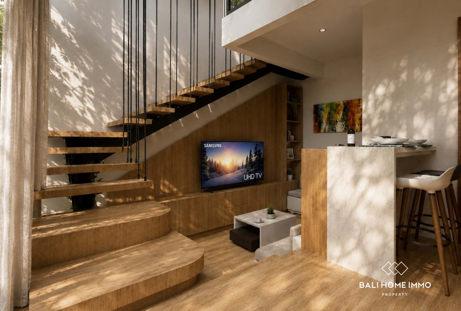 Apartemen loft mezzanine 1 kamar off-plan dijual di Kerobokan, Bali. view 2