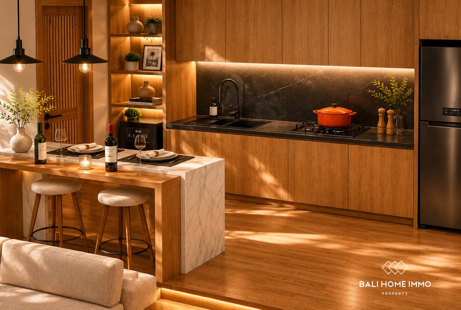 Apartemen loft mezzanine 1 kamar off-plan dijual di Kerobokan, Bali. view 5