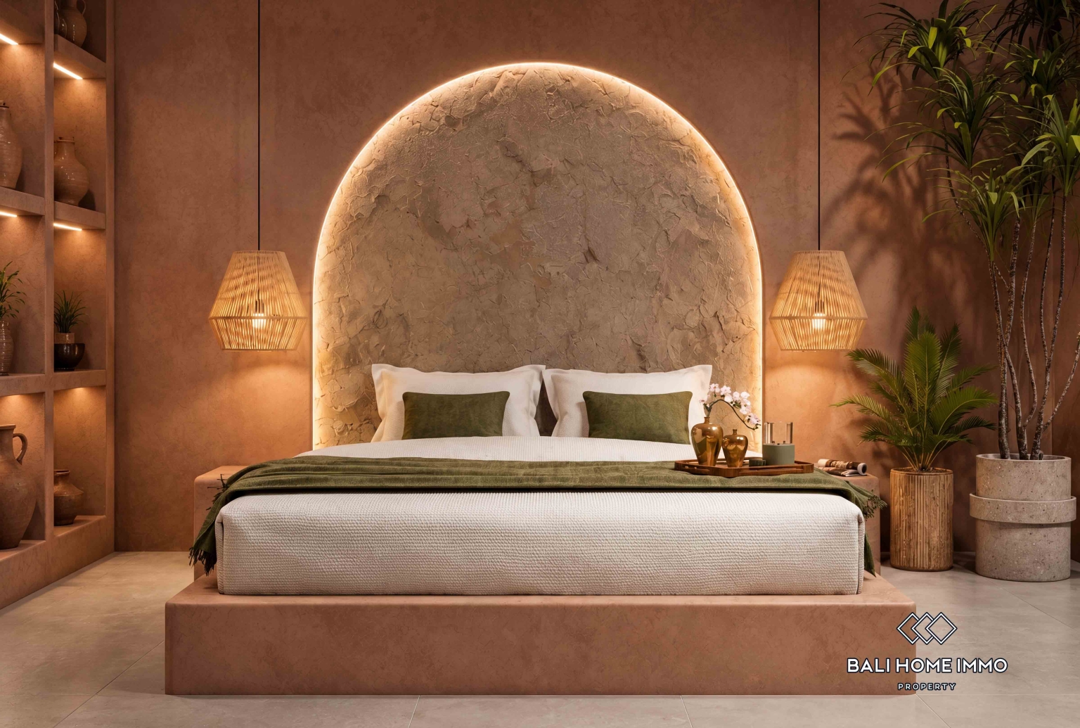 Villa moderne d'une chambre sur plan à vendre en location à Lombok view 8