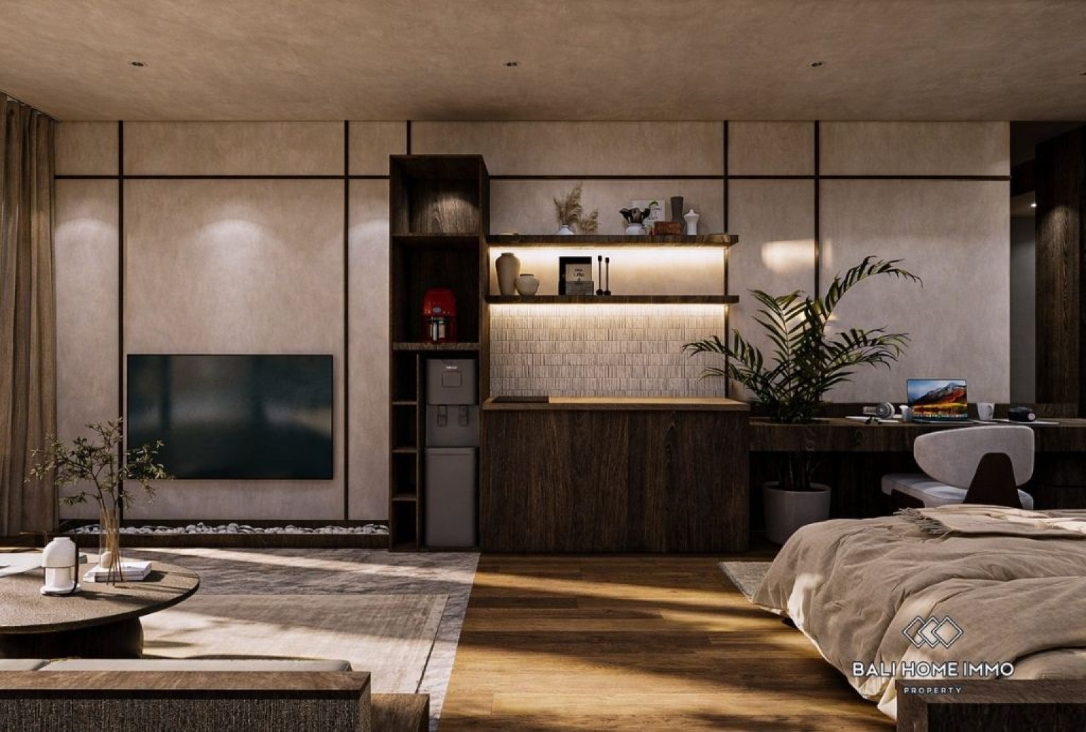 Penthouse 1 chambre sur plan à vendre en bail à Bali Canggu Batu Bolong Echo beach view 3