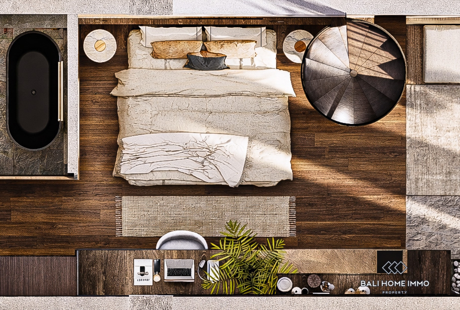 Penthouse 1 chambre sur plan à vendre en bail à Bali Canggu Batu Bolong Echo beach view 6