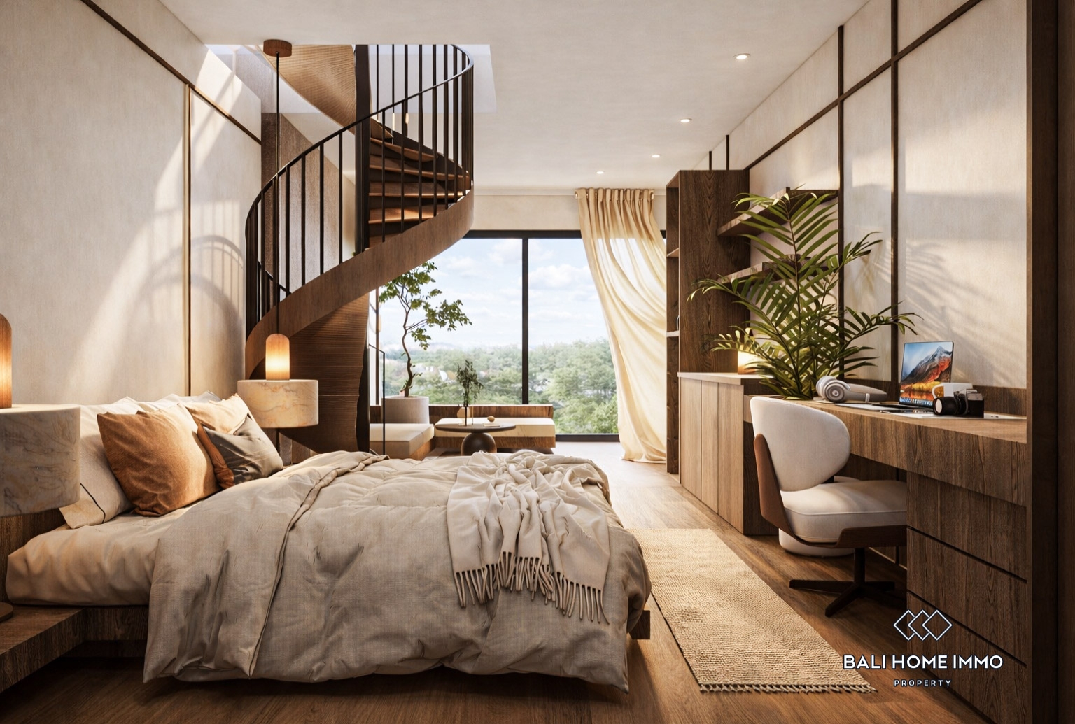 Penthouse 1 chambre sur plan à vendre en bail à Bali Canggu Batu Bolong Echo beach view 4