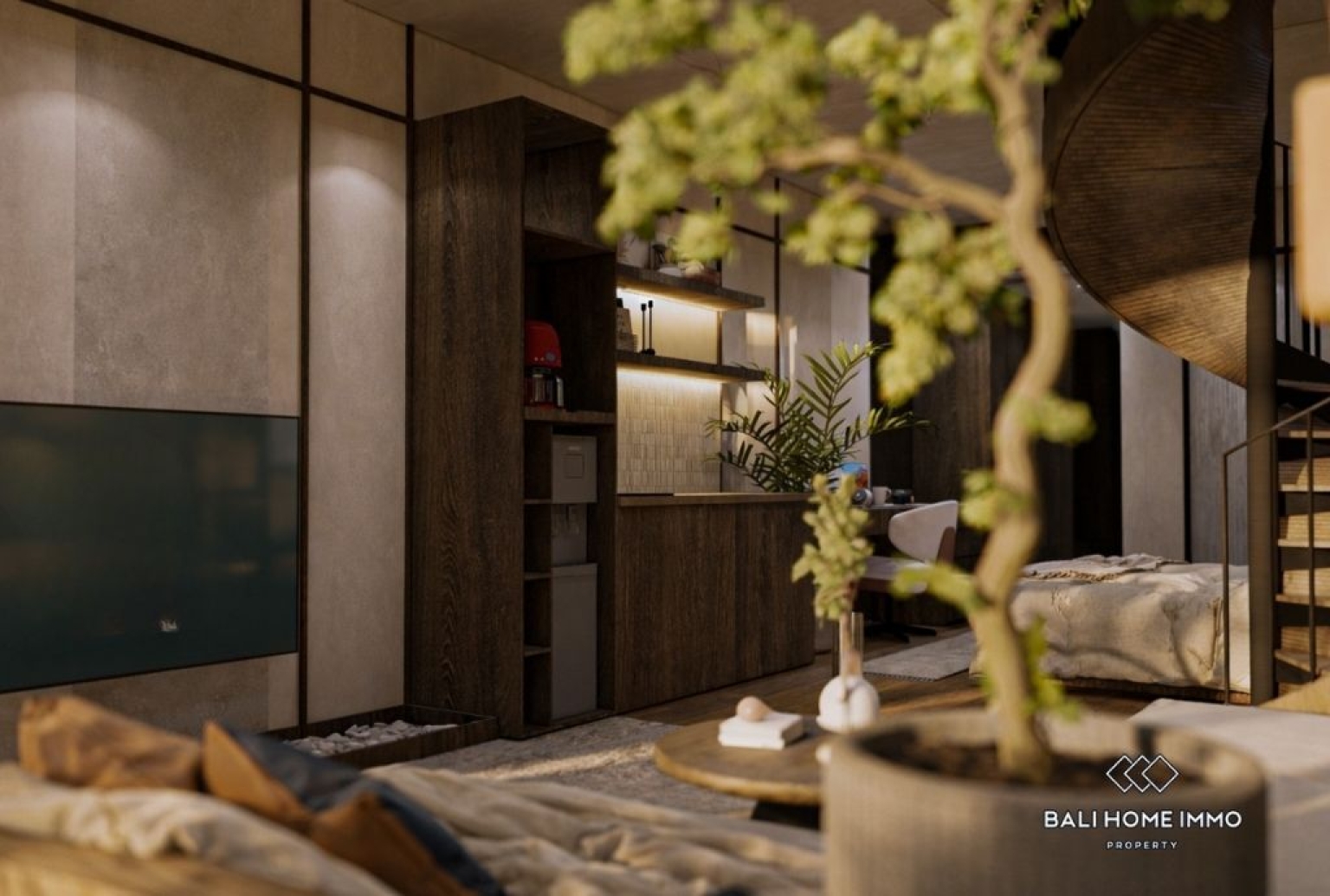Penthouse 1 chambre sur plan à vendre en bail à Bali Canggu Batu Bolong Echo beach view 2