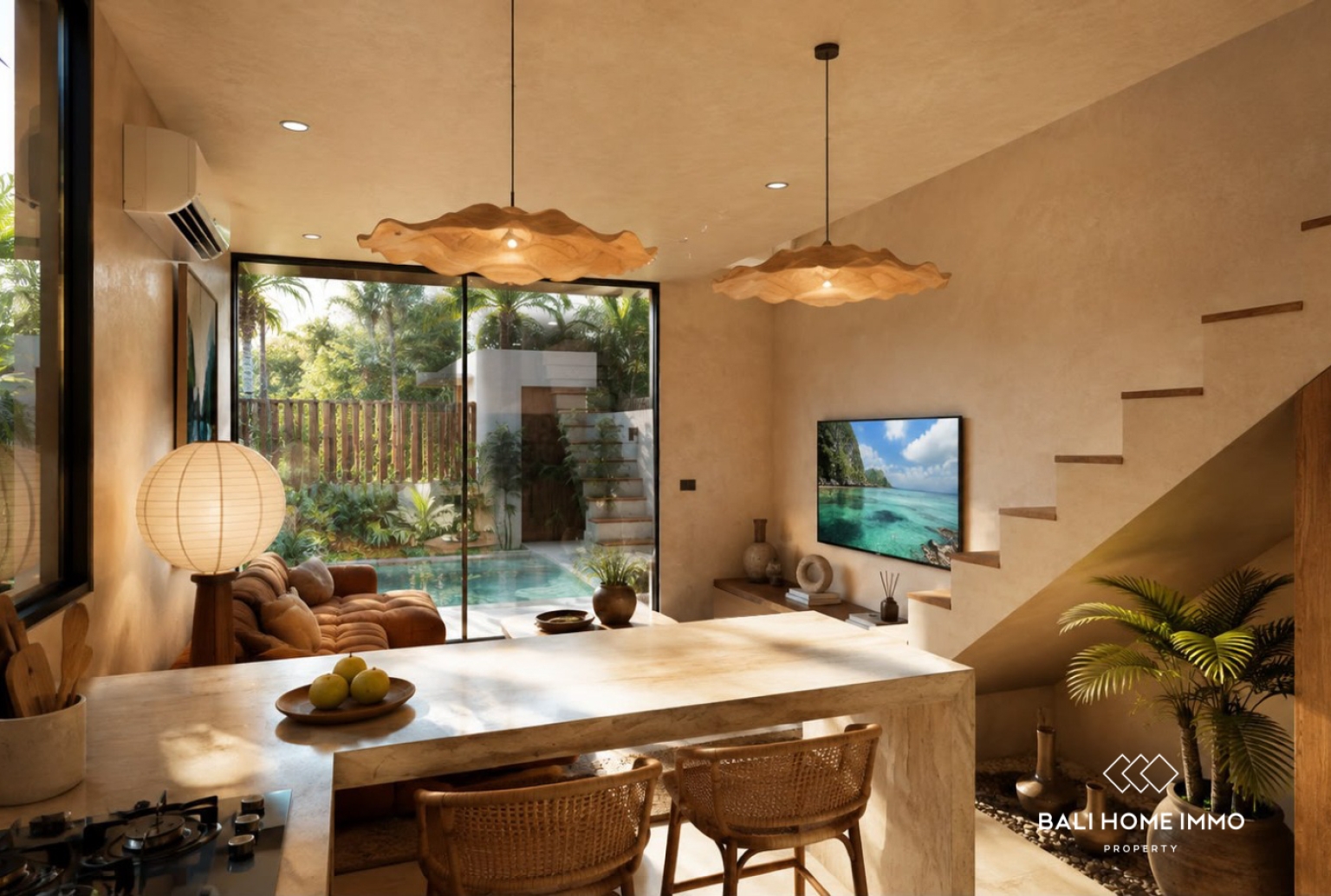 Villa 1 chambre sur plan à vendre en bail emphytéotique près de la plage de Nunggalan view 3