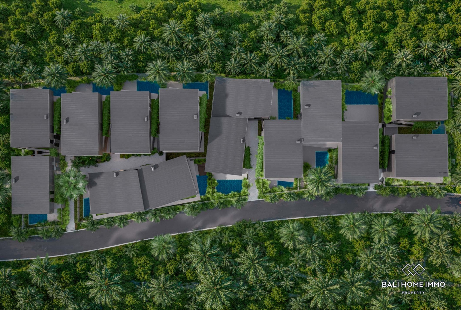 Villa 1 chambre sur plan dans un complexe à vendre à Bali Pererenan view 22