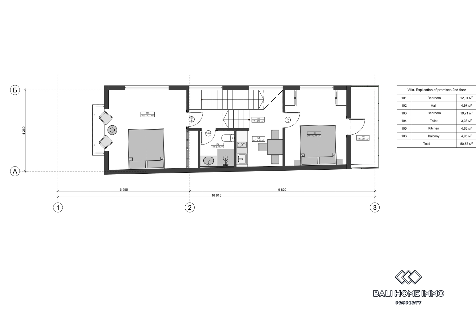 Apartemen 2 kamar off-plan dijual di tepi pantai Sanur. view 14