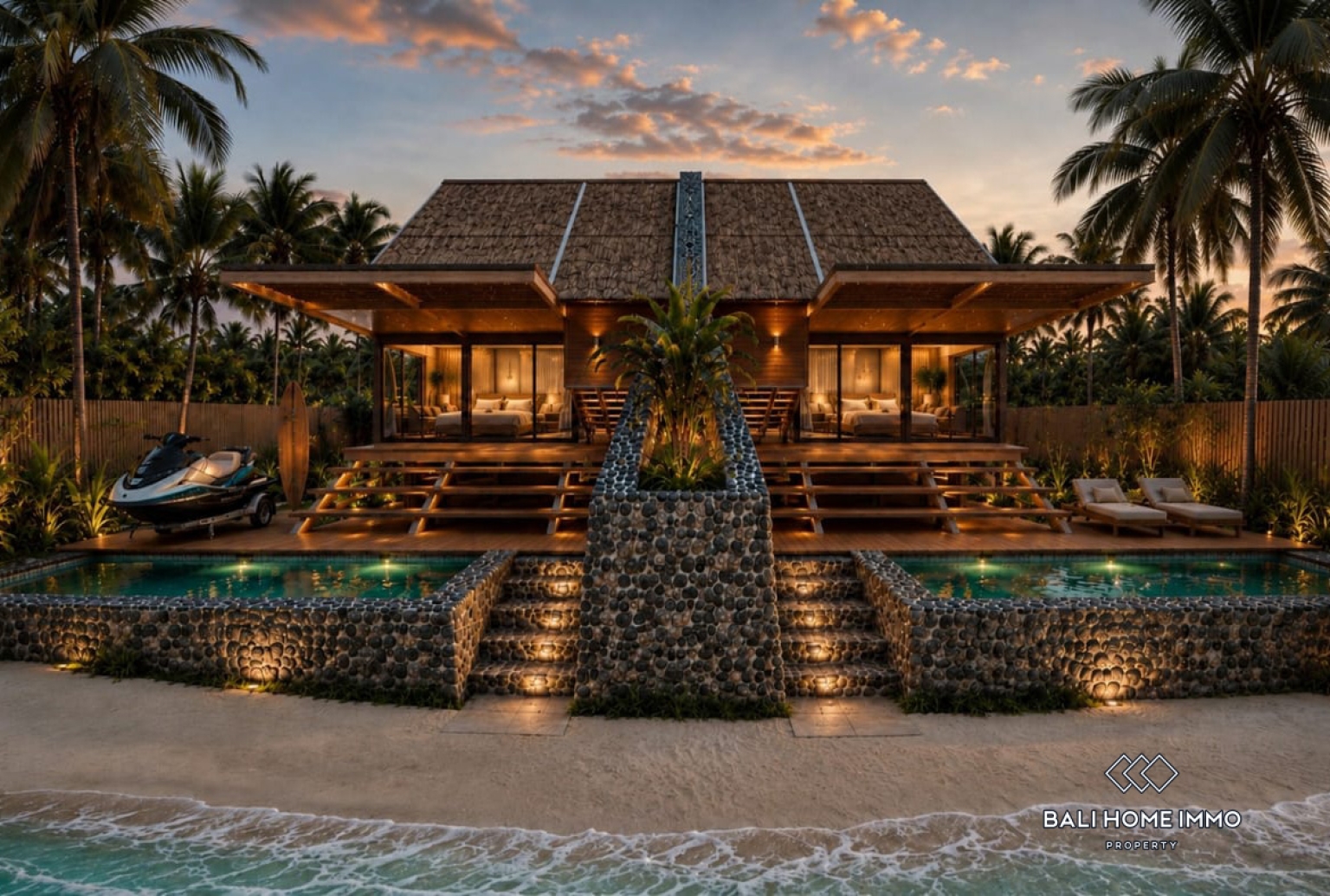 Off-plan 2 Bedroom Beach Front Green Design Villas for Sale in Bali Nusa Penida view 4