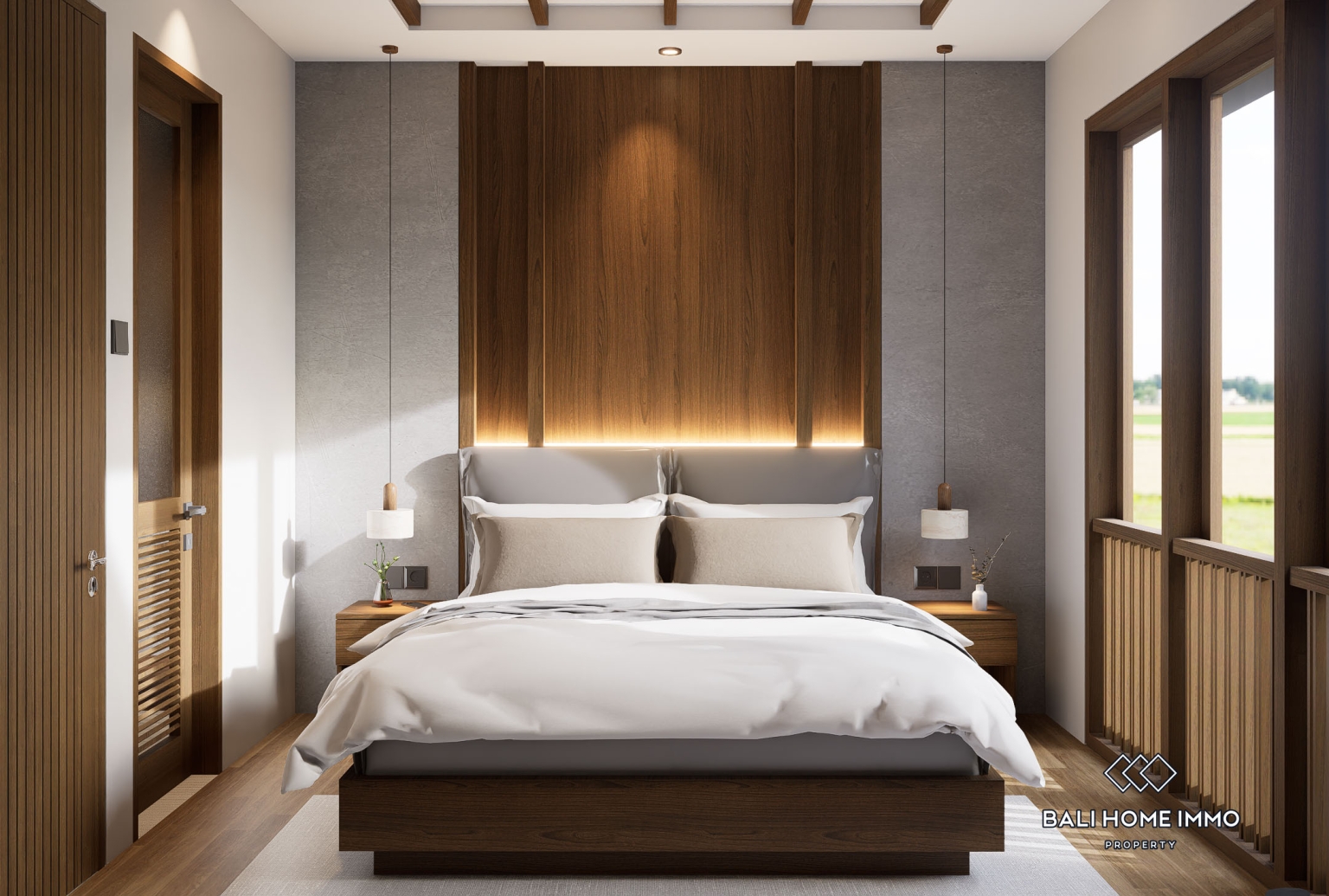 Villa modern 2 kamar off-plan dijual di Kedungu. view 12