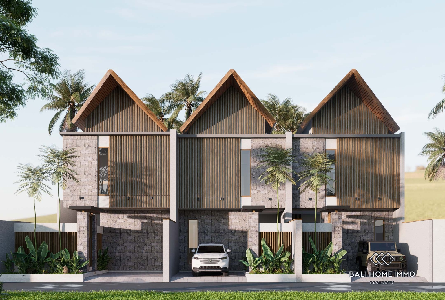 Villa modern 2 kamar off-plan dijual di Kedungu. view 21