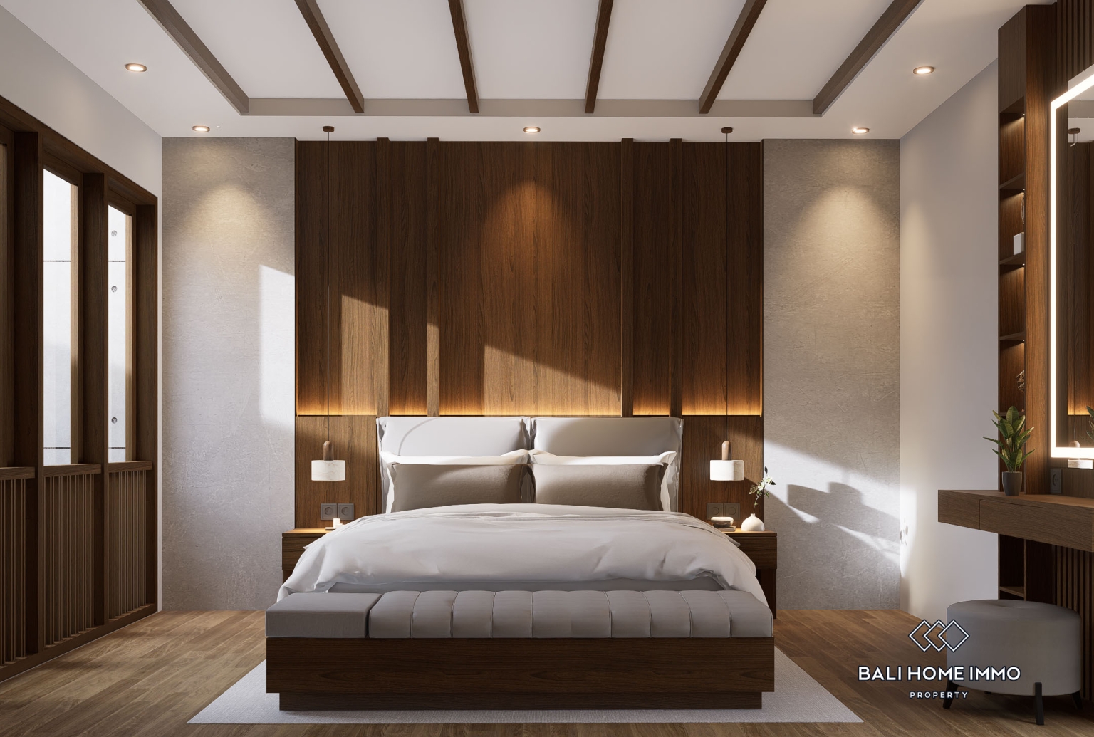 Villa modern 2 kamar off-plan dijual di Kedungu. view 14