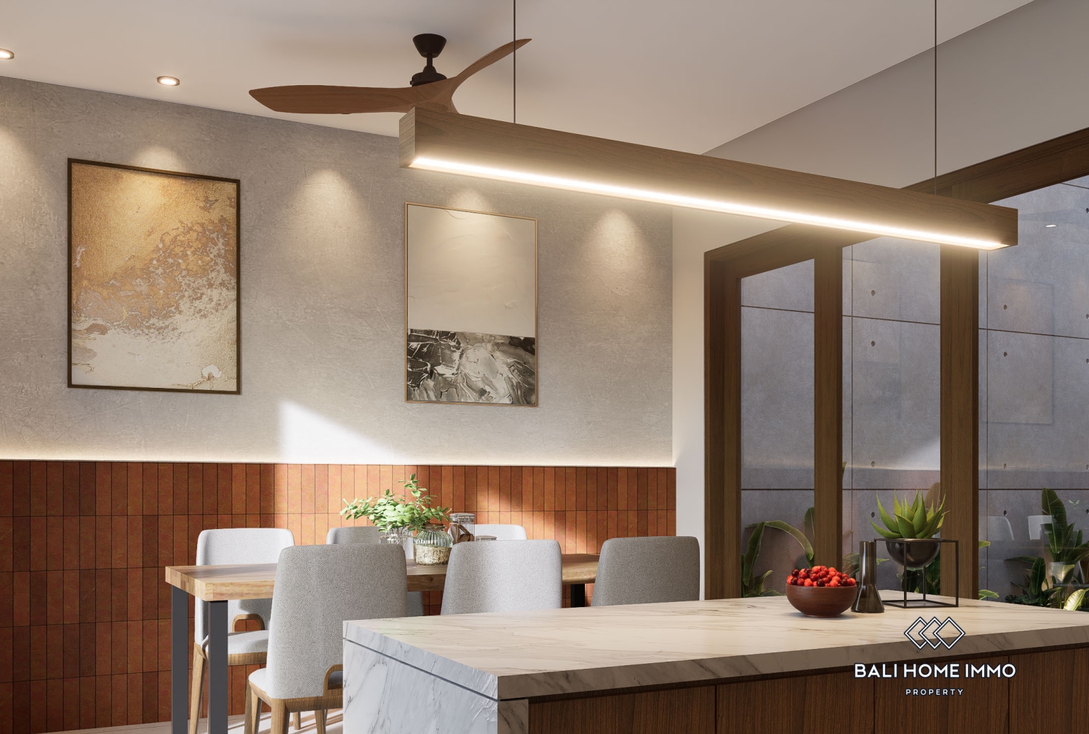 Villa modern 2 kamar off-plan dijual di Kedungu. view 8