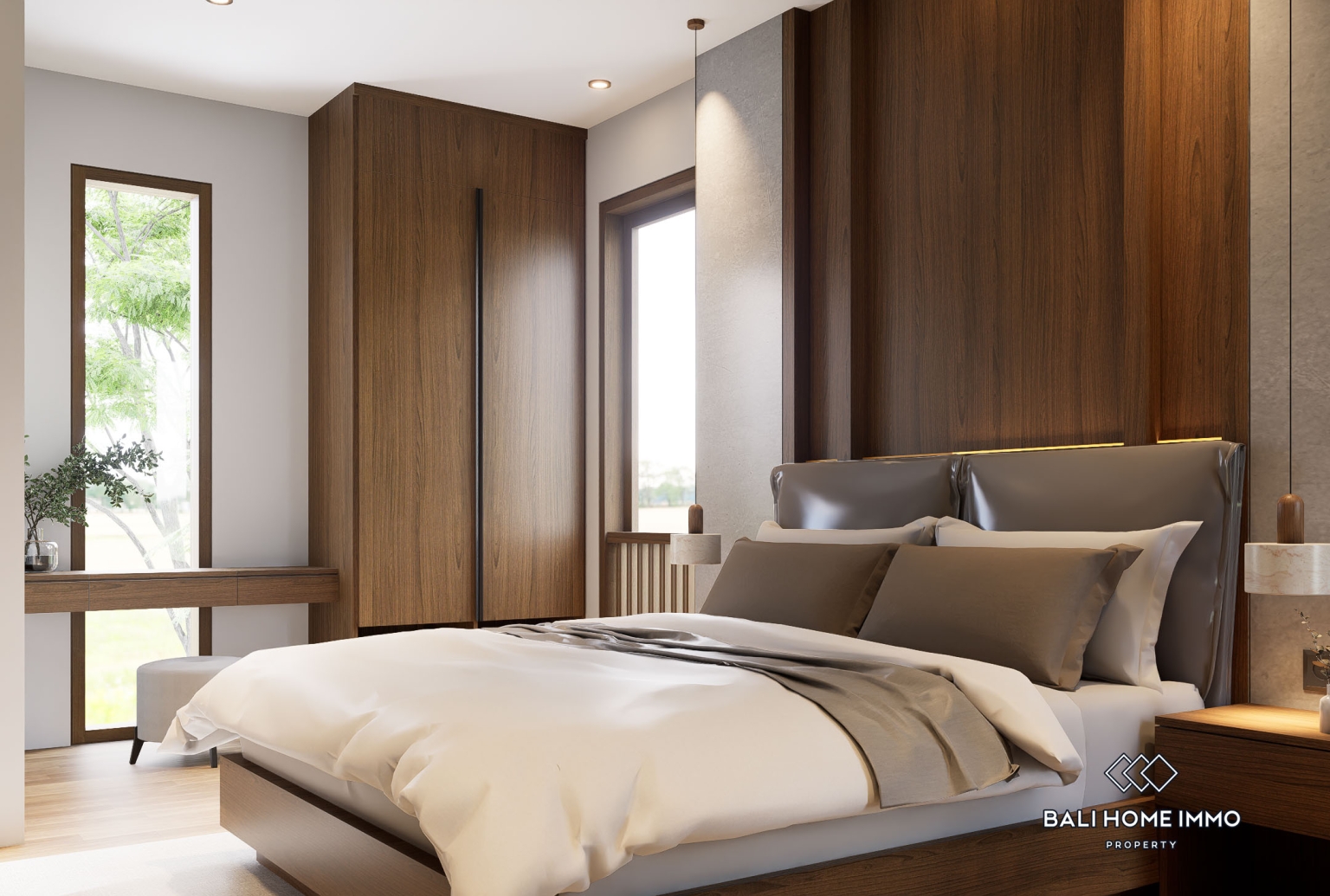 Villa modern 2 kamar off-plan dijual di Kedungu. view 11
