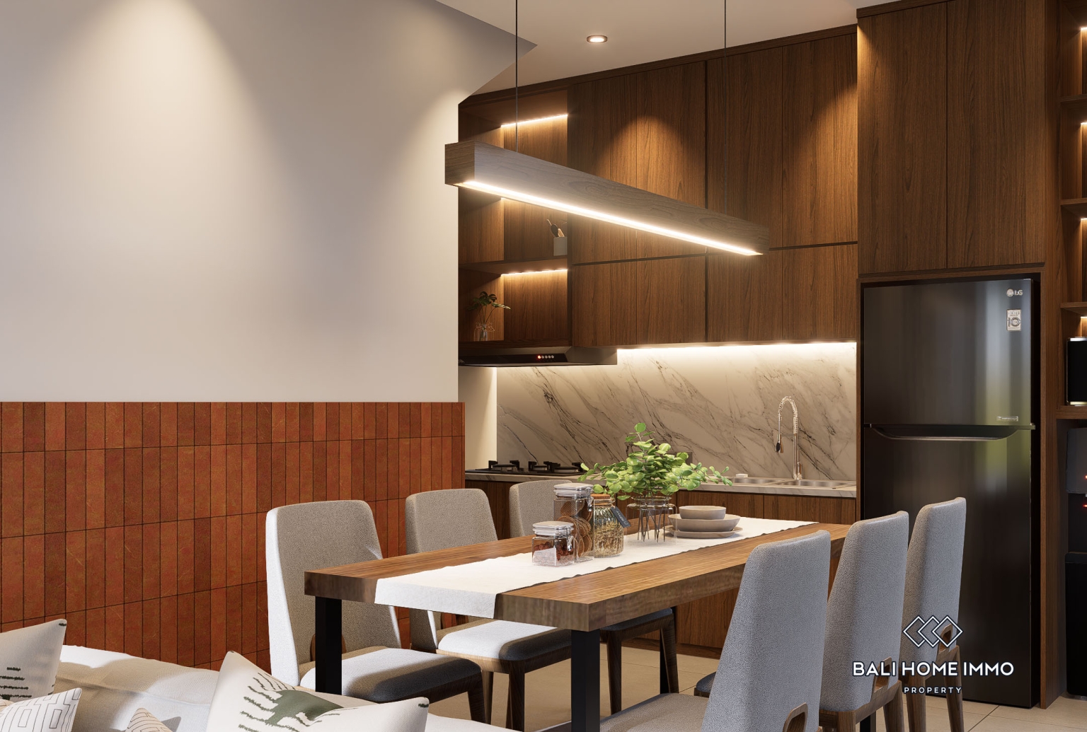 Villa modern 2 kamar off-plan dijual di Kedungu. view 7