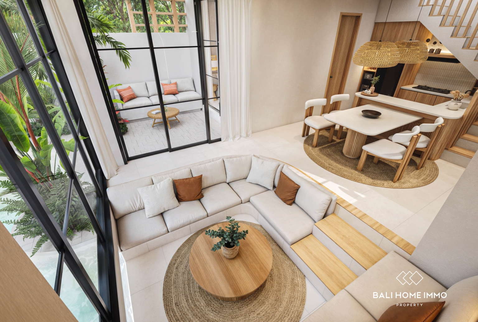 Villa moderne de 2 chambres sur plan à vendre en bail emphytéotique à ULUWATU PECATU view 5