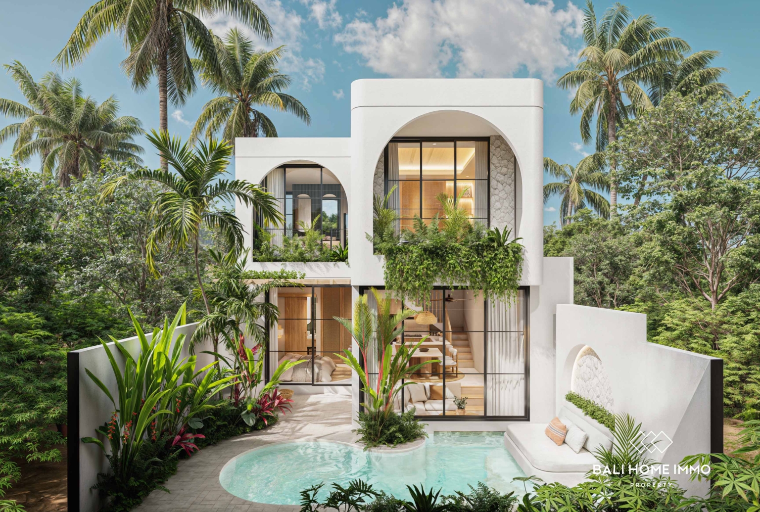Villa moderne de 2 chambres sur plan à vendre en bail emphytéotique à ULUWATU PECATU view 2