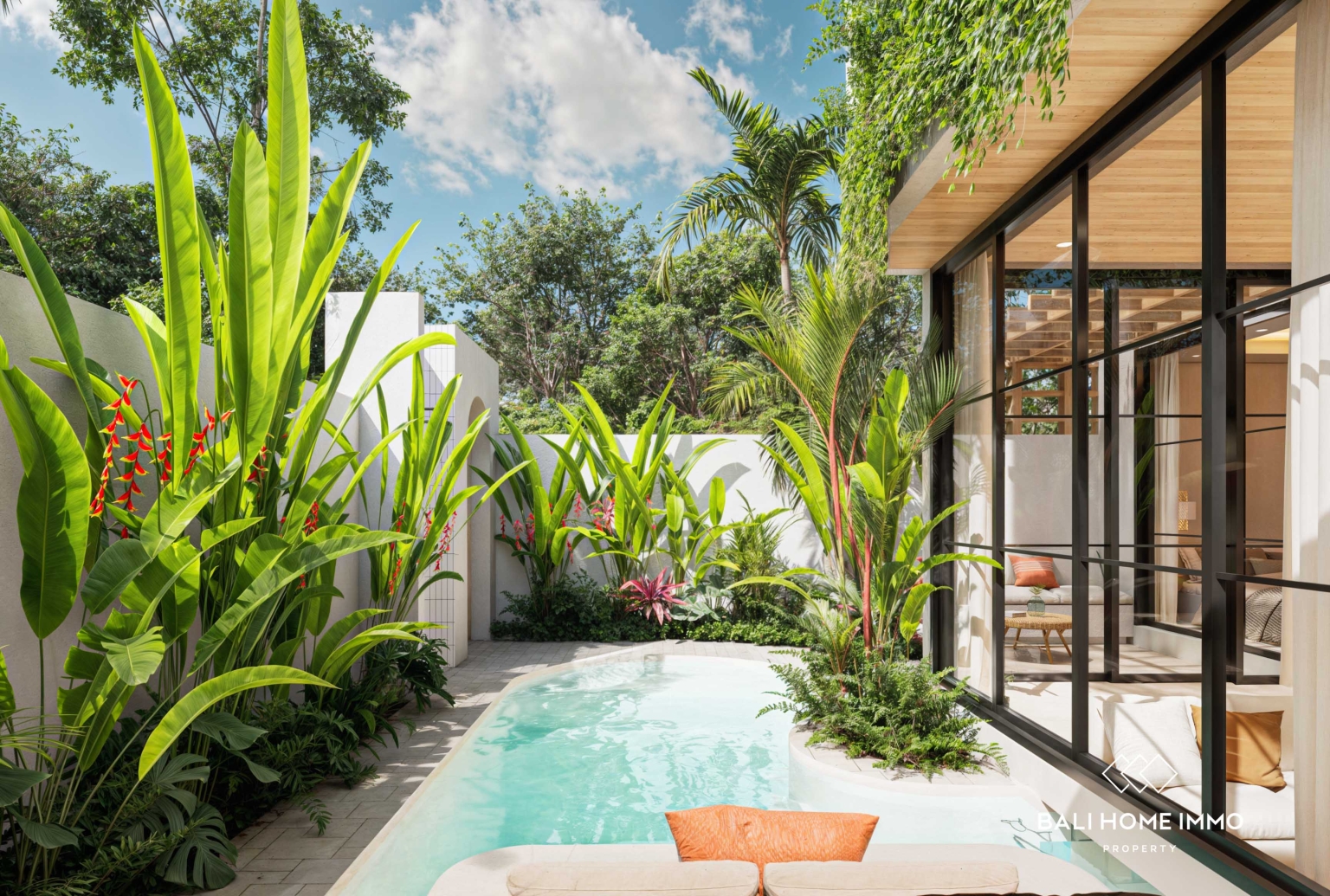 Villa moderne de 2 chambres sur plan à vendre en bail emphytéotique à ULUWATU PECATU view 4