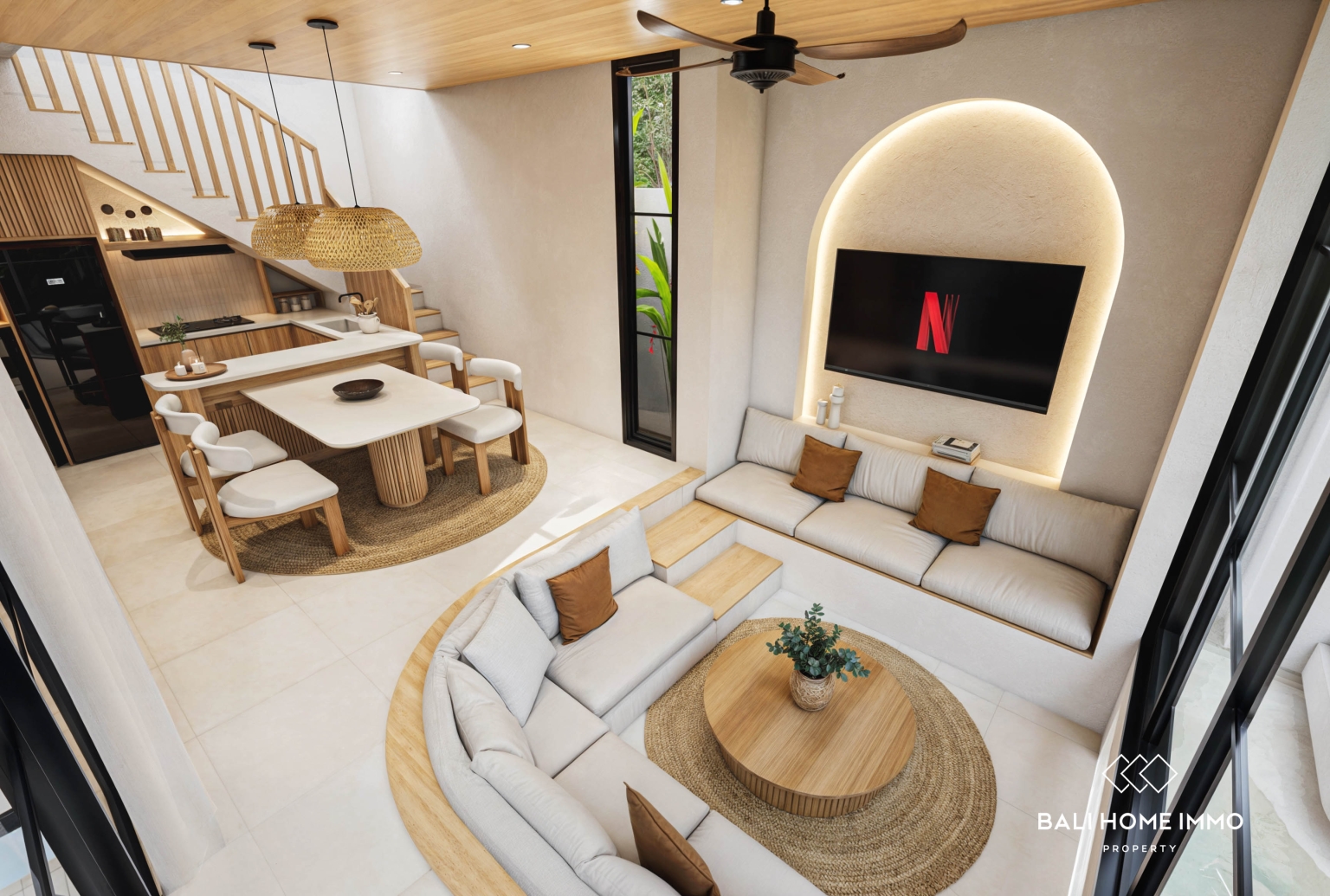 Villa moderne de 2 chambres sur plan à vendre en bail emphytéotique à ULUWATU PECATU view 7