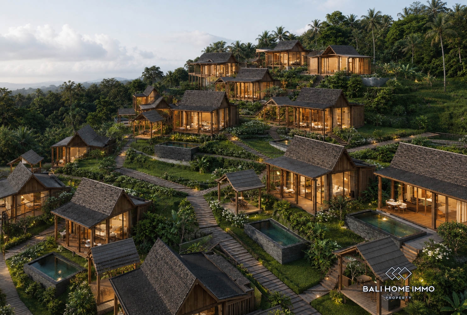 Villa de 2 chambres sur plan à vendre à Ubud view 13