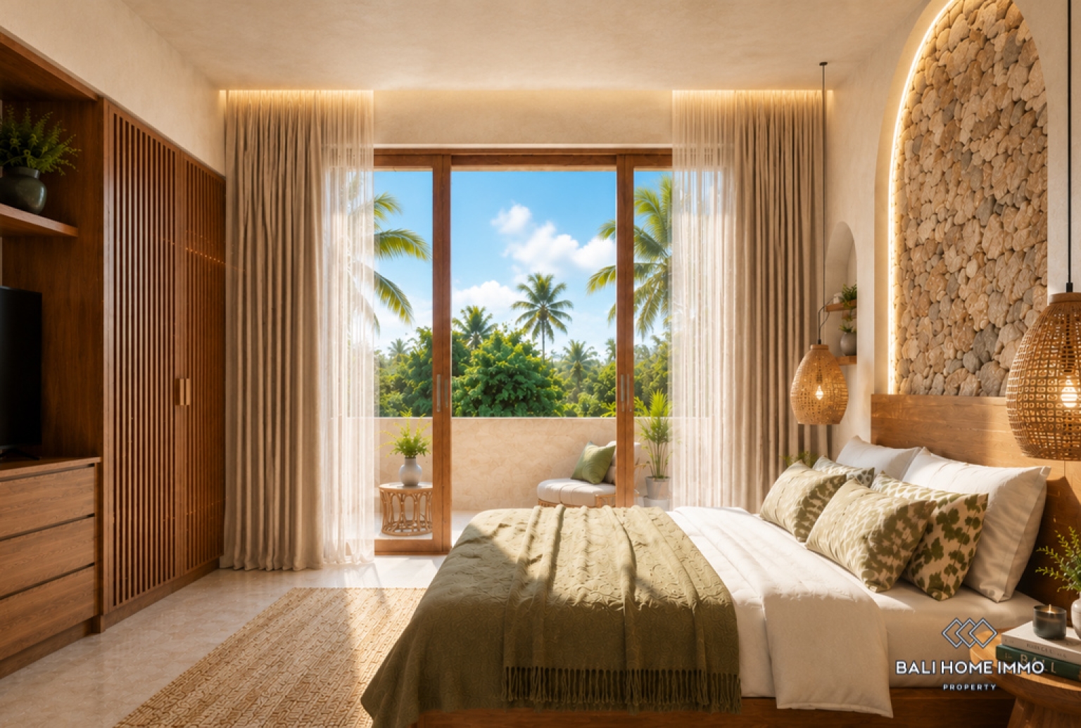 Off-plan 2 Bedroom Villa for Sale Leasehold in Bali Cemagi Seseh Residential Side view 7