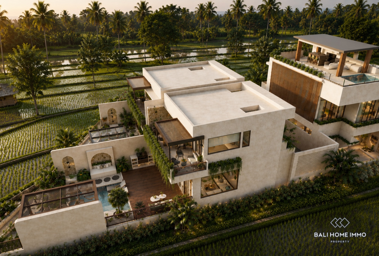 Off-plan 2 Bedroom Villa for Sale Leasehold in Bali Cemagi Seseh Residential Side view 14
