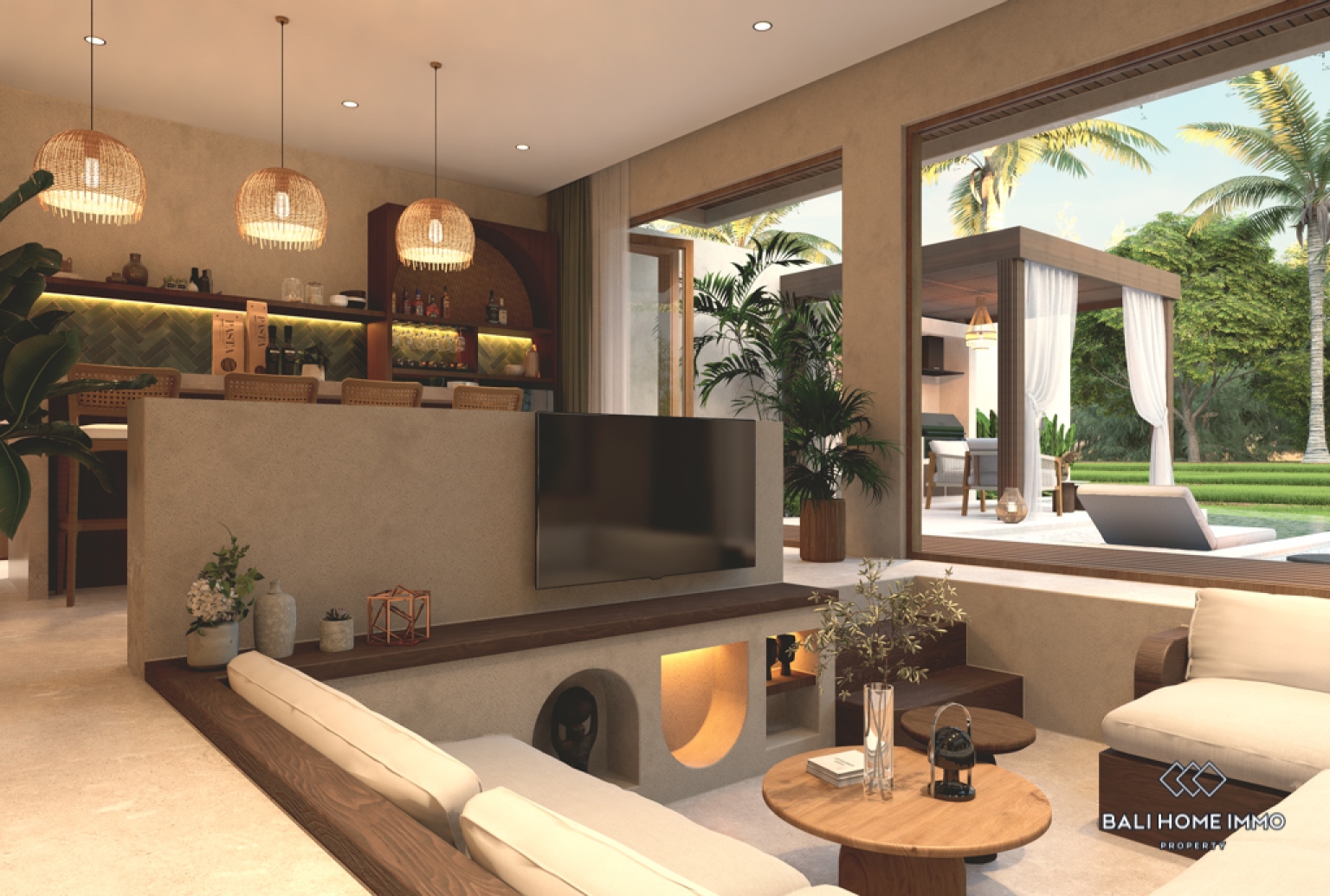 Off-plan 2 Bedroom Villa for Sale Leasehold in Bali Cemagi Seseh Residential Side view 3
