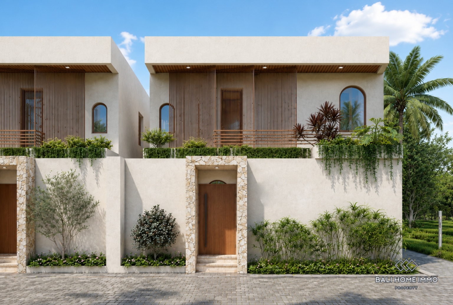 Off-plan 2 Bedroom Villa for Sale Leasehold in Bali Cemagi Seseh Residential Side view 13
