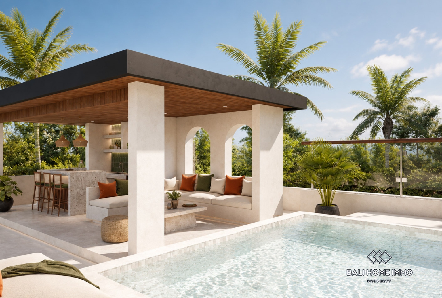 Off-plan 2 Bedroom Villa for Sale Leasehold in Bali Cemagi Seseh Residential Side view 14
