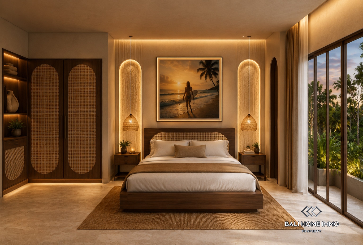 Off-plan 2 Bedroom Villa for Sale Leasehold in Bali Cemagi Seseh Residential Side view 6