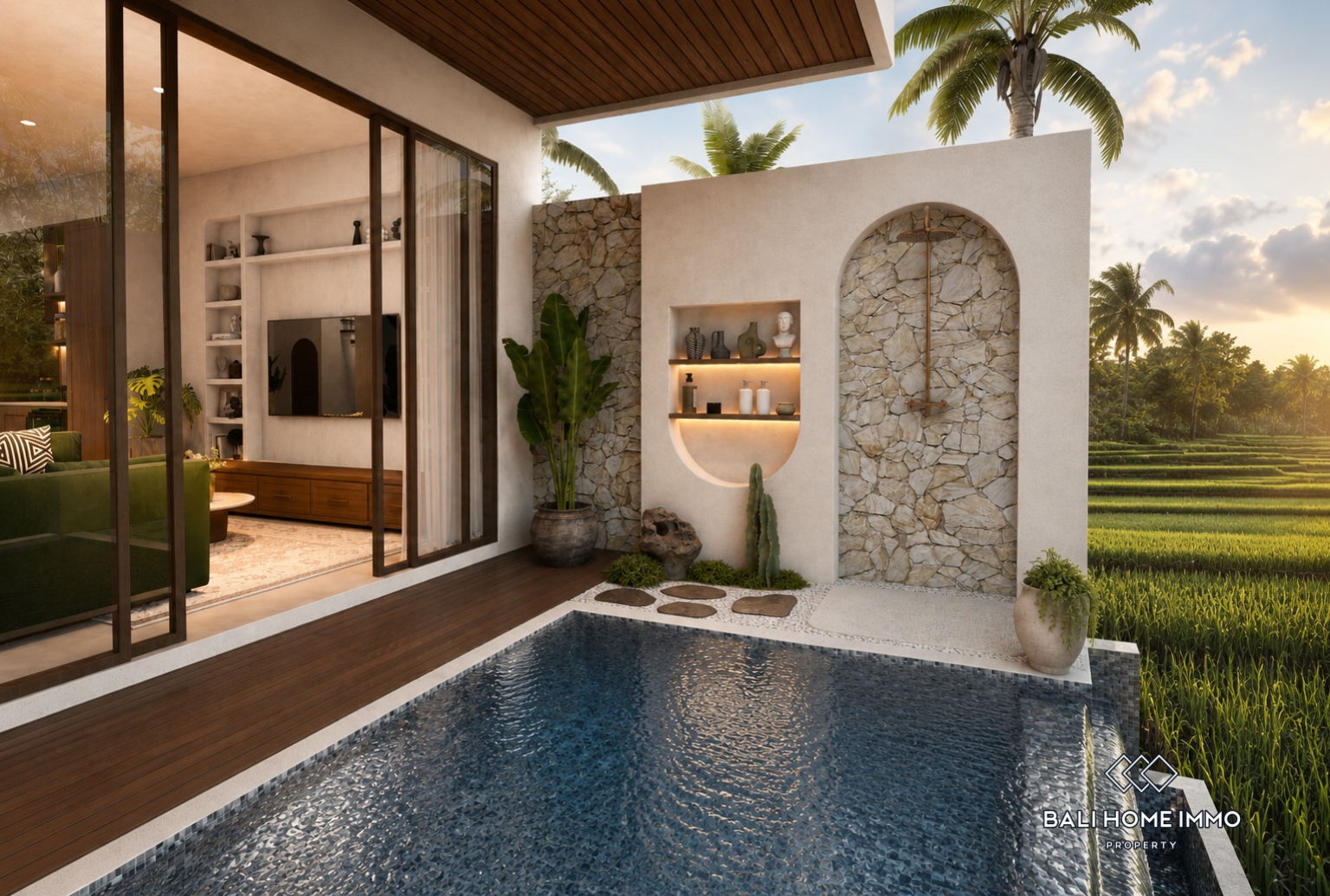 Off-plan 2 Bedroom Villa for Sale Leasehold in Bali Cemagi Seseh Residential Side view 16