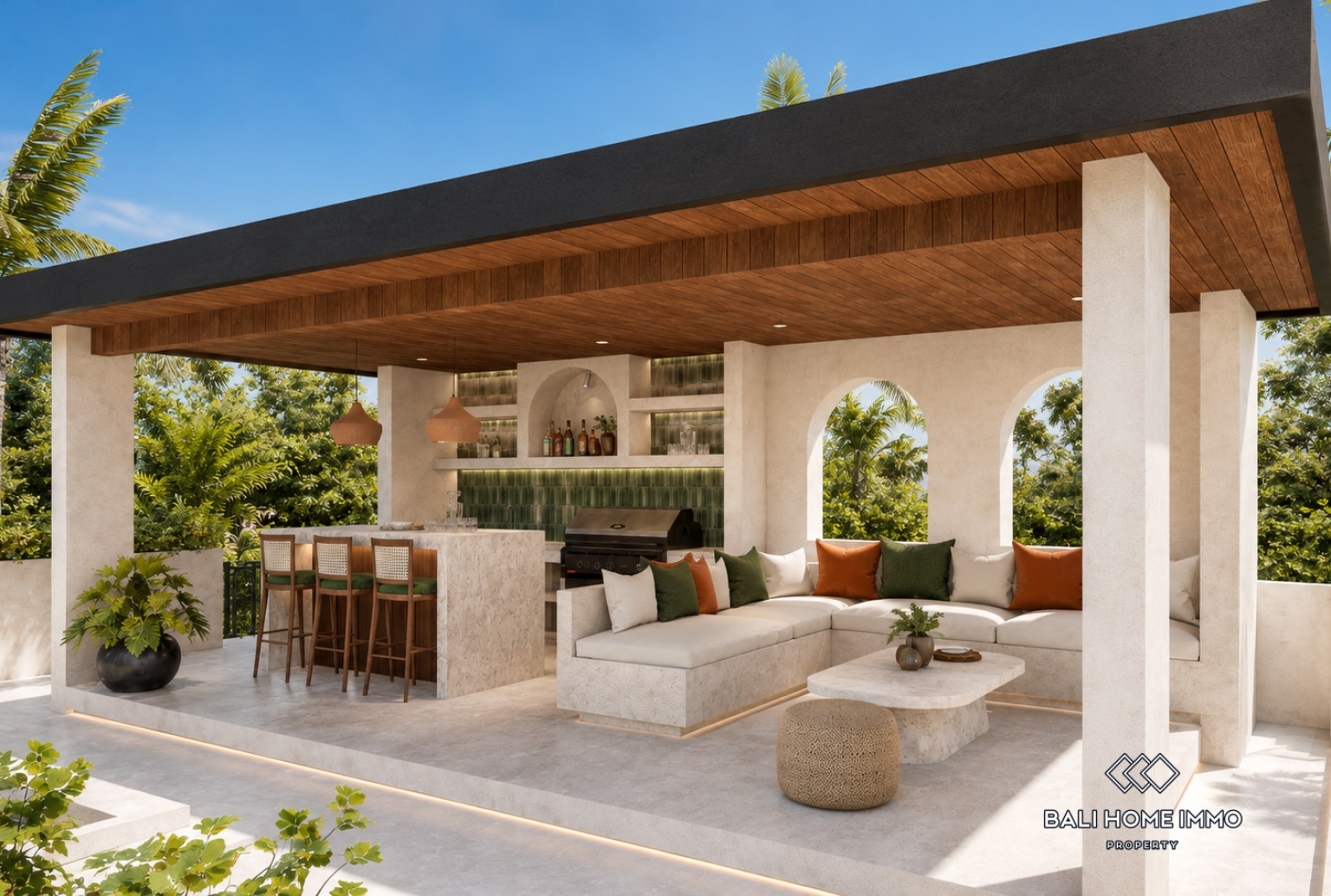Off-plan 2 Bedroom Villa for Sale Leasehold in Bali Cemagi Seseh Residential Side view 13