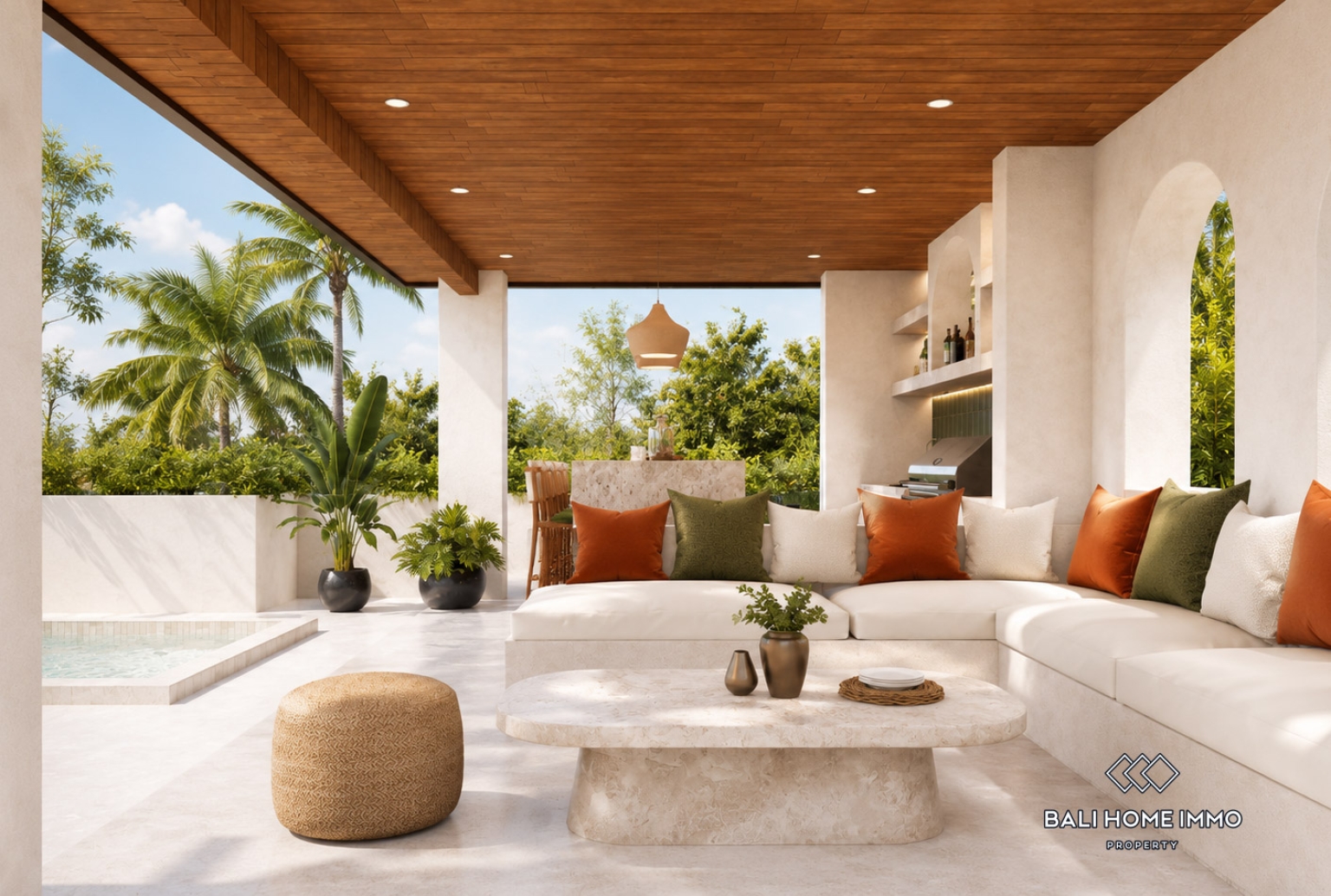 Off-plan 2 Bedroom Villa for Sale Leasehold in Bali Cemagi Seseh Residential Side view 12