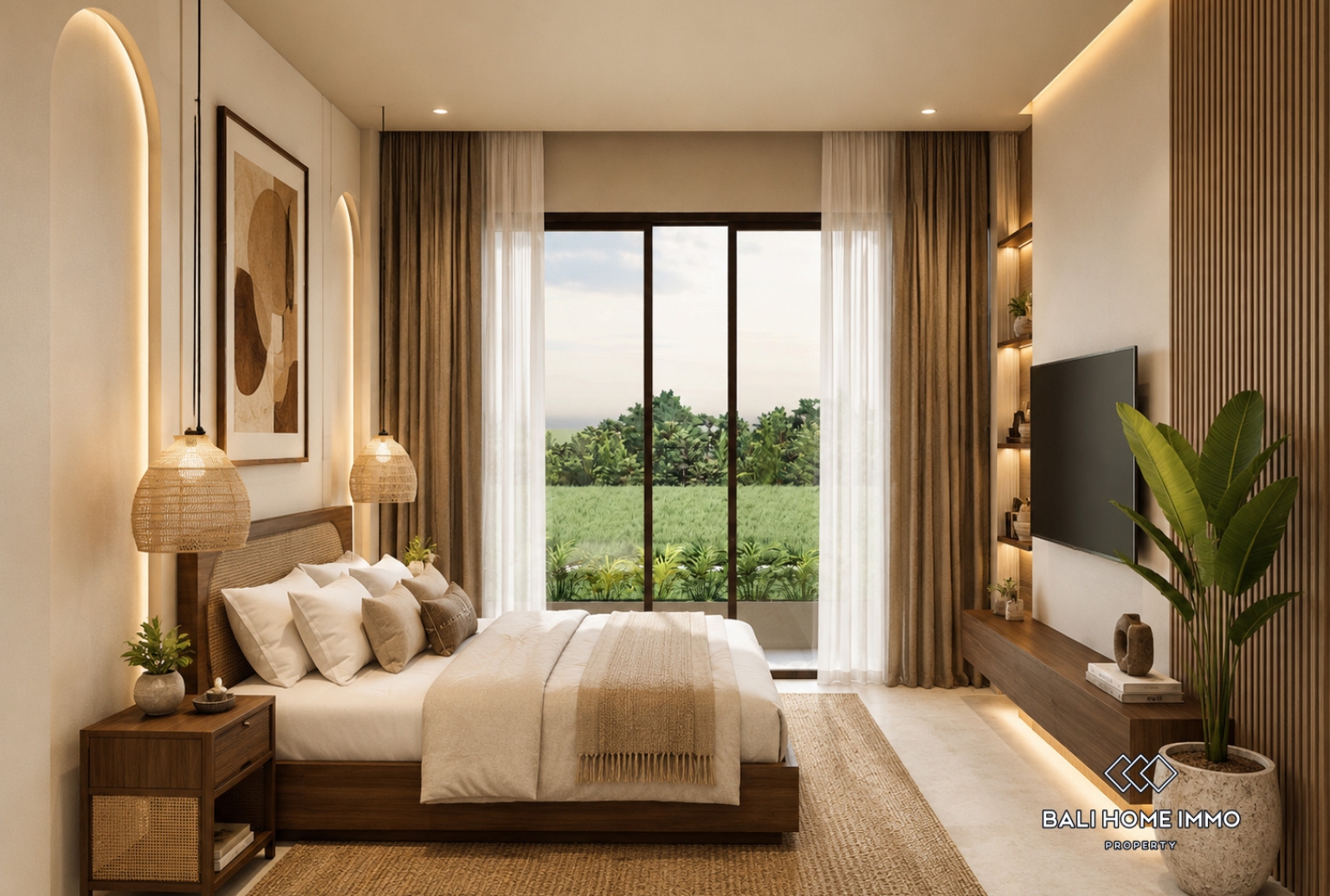 Off-plan 2 Bedroom Villa for Sale Leasehold in Bali Cemagi Seseh Residential Side view 8