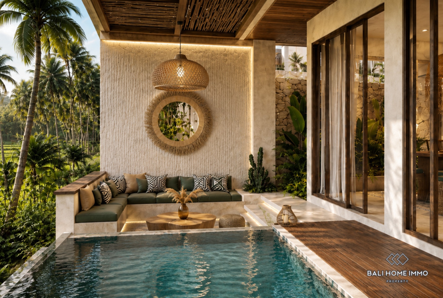 Off-plan 2 Bedroom Villa for Sale Leasehold in Bali Cemagi Seseh Residential Side view 2