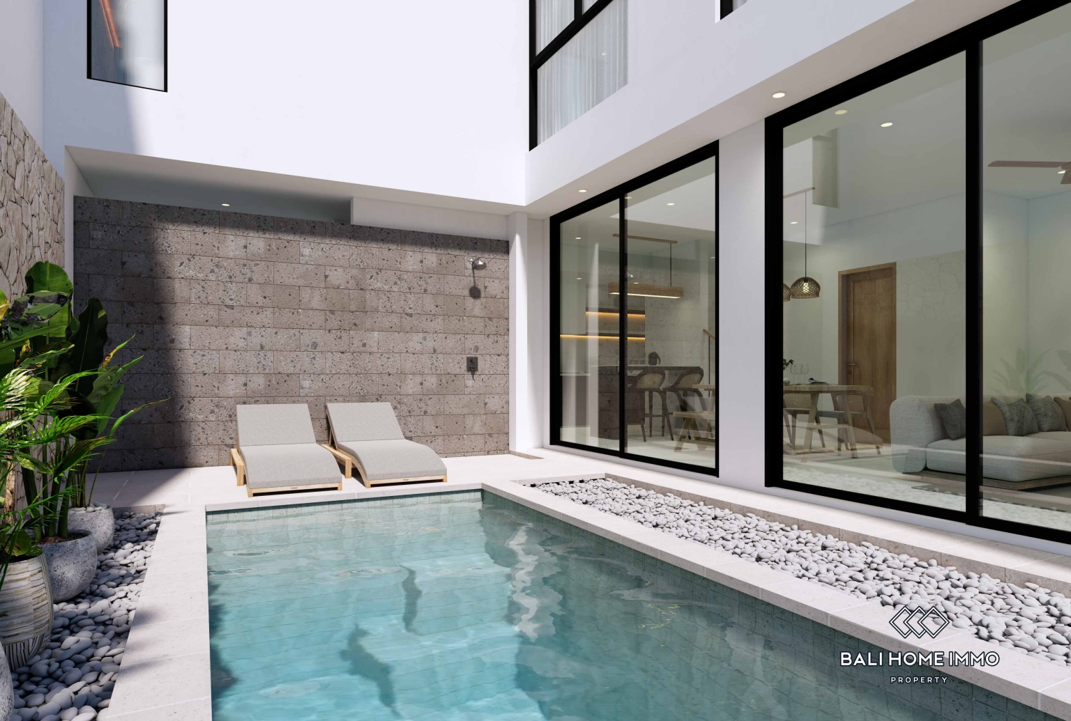 Villa de 2 chambres sur plan à vendre près de la plage de Cemagi, Bali view 2