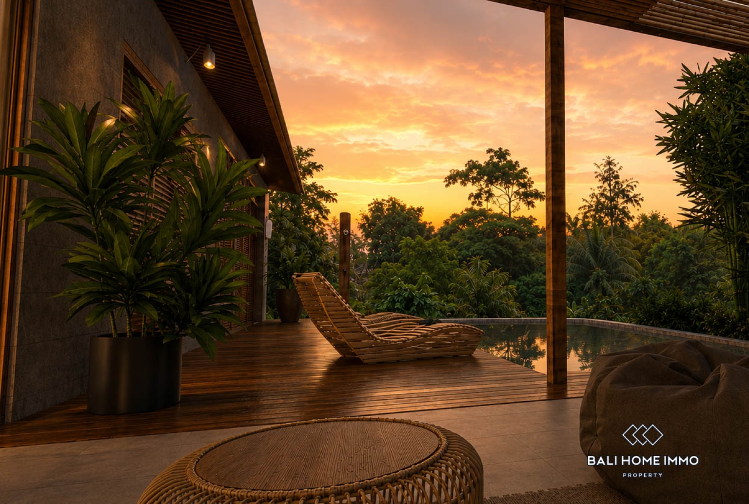Villa 2 Kamar Off-plan berpemandangan Hutan Dijual di Sayan Ubud view 11