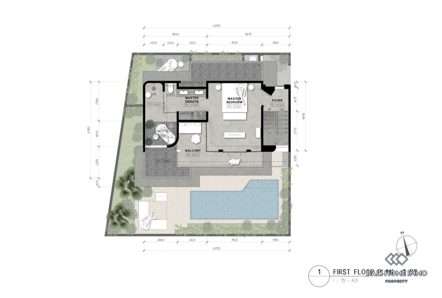 VILLA 2 KAMAR OFF-PLAN DIJUAL DI BALI CEMAGI view 17