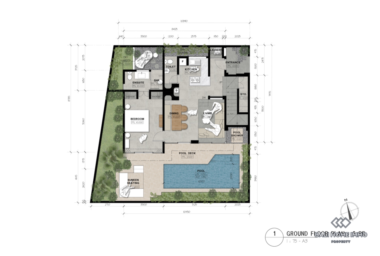 VILLA 2 KAMAR OFF-PLAN DIJUAL DI BALI CEMAGI view 16