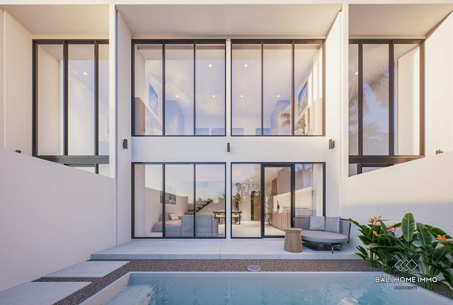 Villa de 2 chambres sur plan, située dans un complexe résidentiel, à vendre à Bali Cemagi. view 2