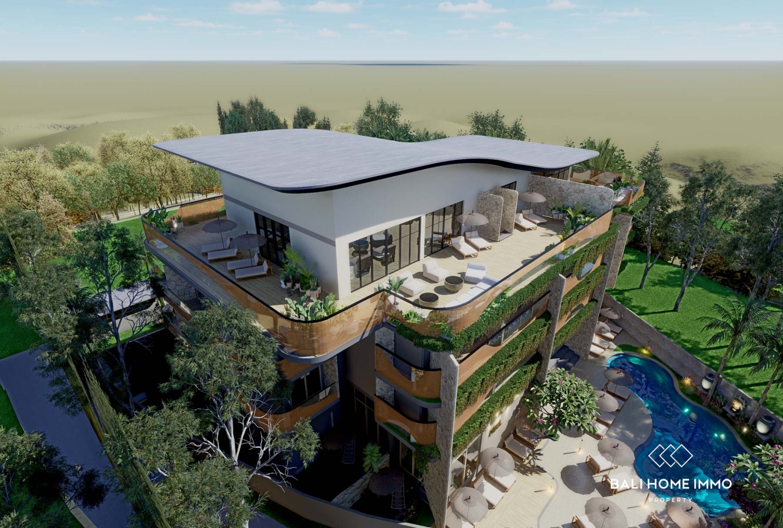 OFF PLAN 3 BEDROOM PENTHOUSE FOR LEASEHOLD SALE in UMALAS BALI view 22