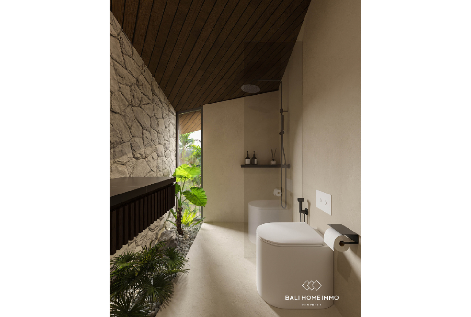 Off-plan 3 Bedroom Tropical Villa for sale in Kerobokan with Sunken Living Area view 16