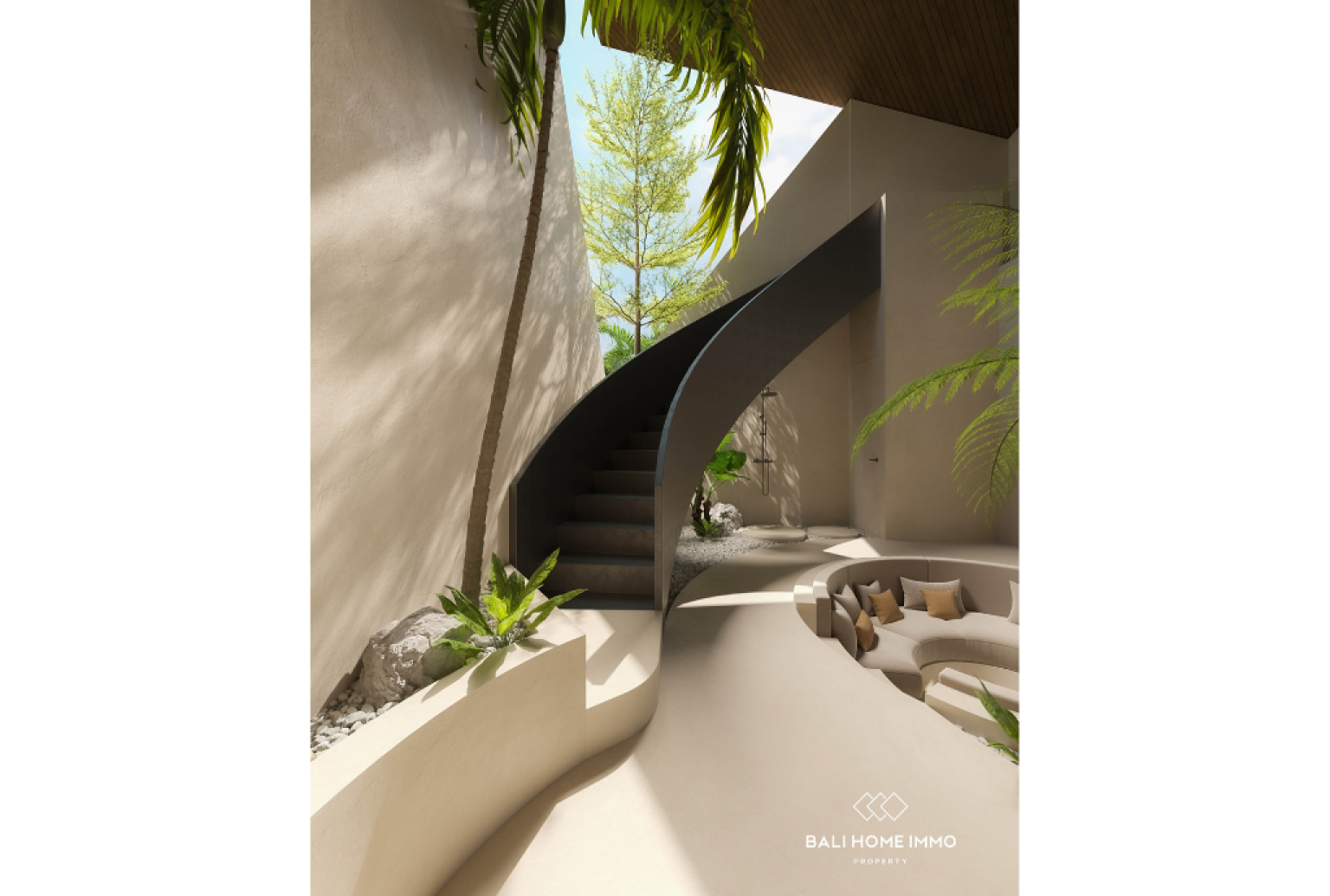 Off-plan 3 Bedroom Tropical Villa for sale in Kerobokan with Sunken Living Area view 4